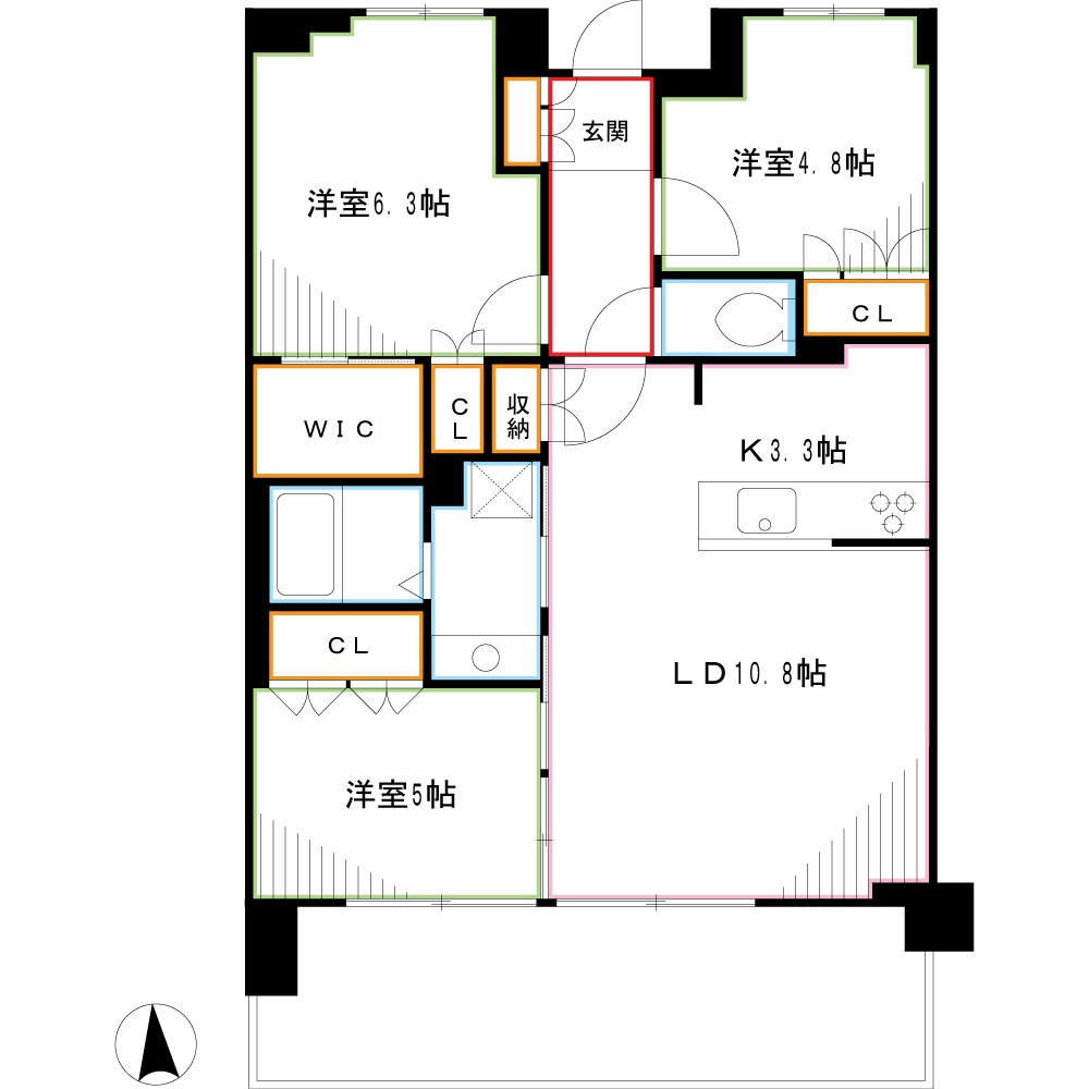 クリオ武蔵小金井フロントアベニュー 間取り