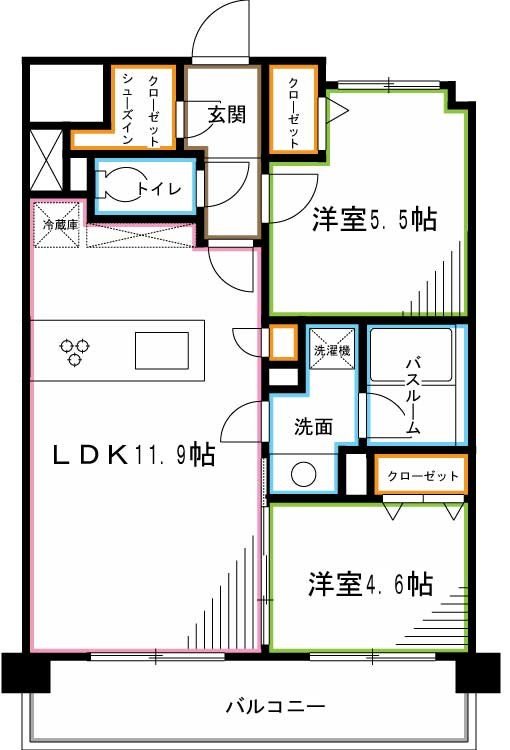エミリブ鷺ノ宮 間取り