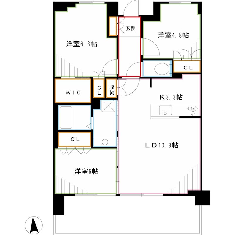 クリオ武蔵小金井フロントアベニュー 間取り