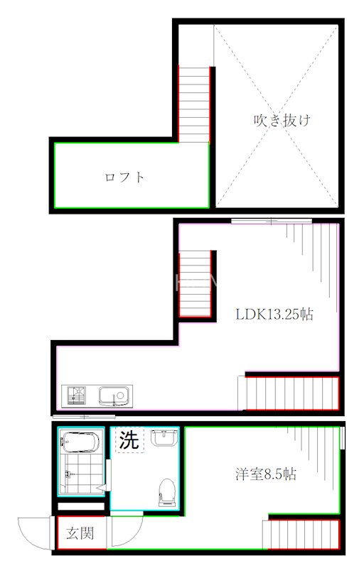 Green TerraceⅡ 間取り