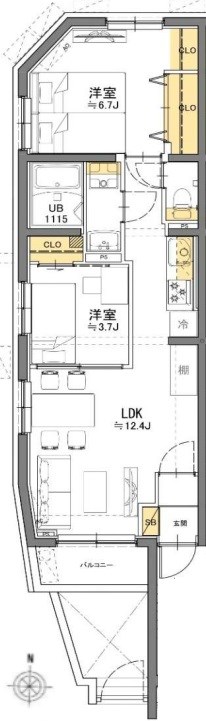 東京都杉並区和田１丁目 間取り