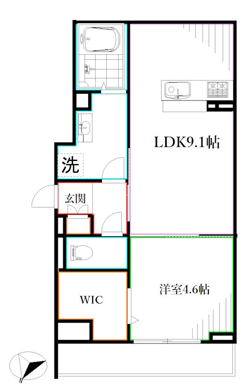 D-comodo深大寺北町 間取り