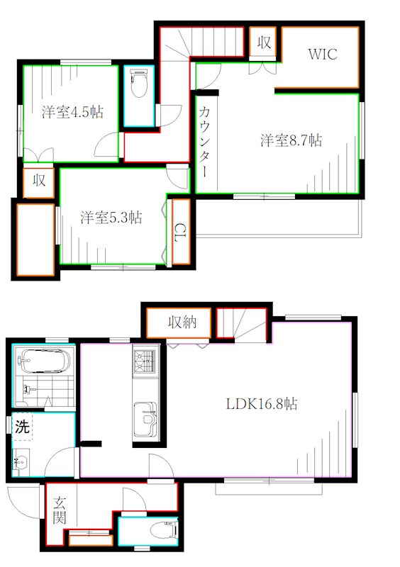 東町3丁目戸建賃貸住宅  間取り