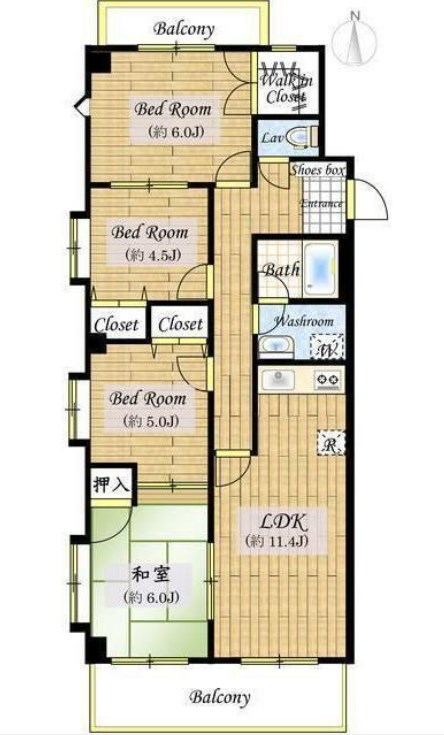 ホワイトヴィラE棟 間取り