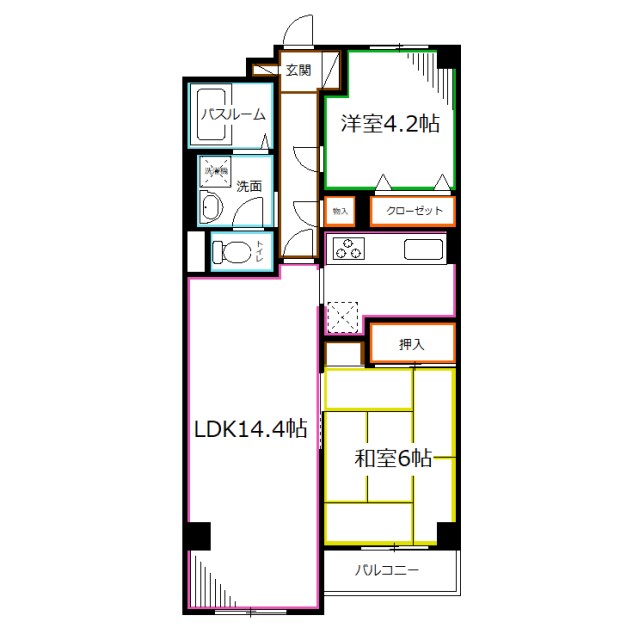 パレ武蔵小金井 間取り図