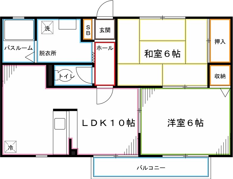 ヴィラリベルテ 間取り図