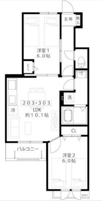 パークヒル五丁山 間取り