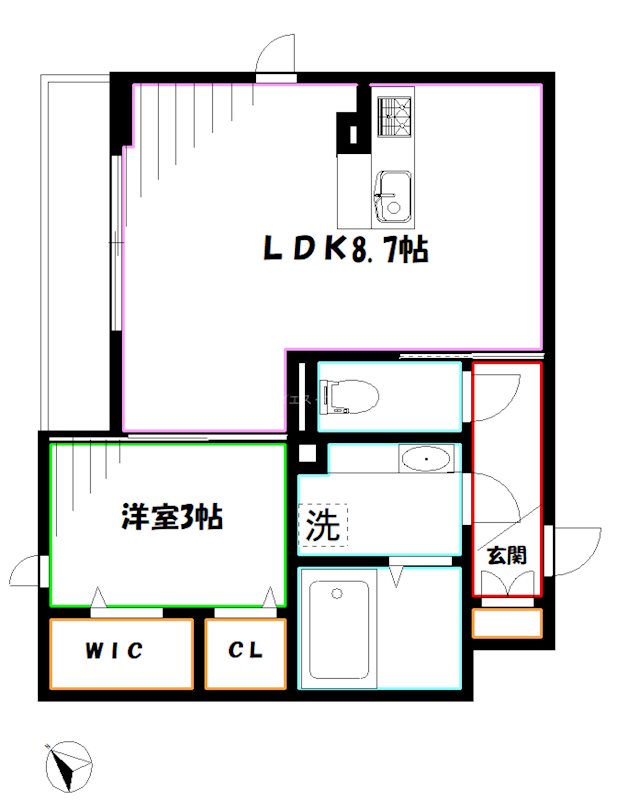 ソレール西久保 間取り