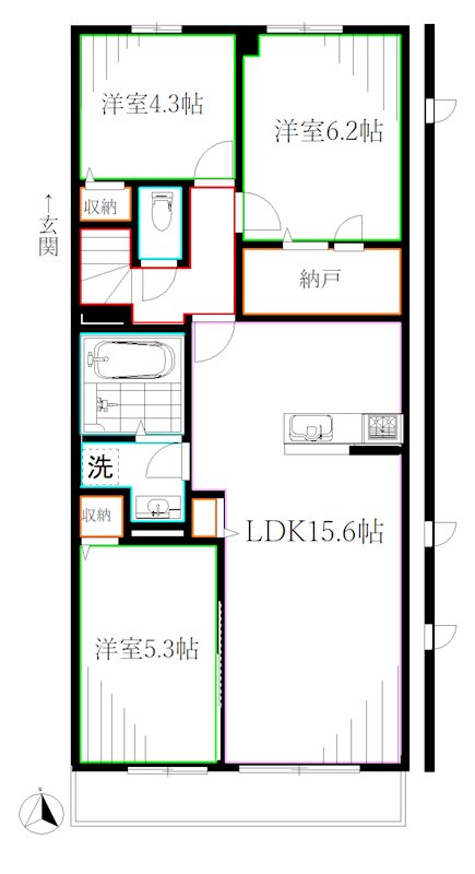 Clasia Jindaiji 間取り