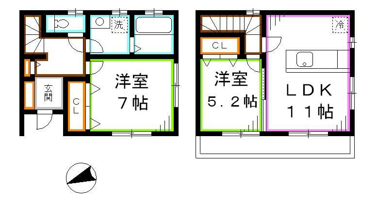 カーサノザキⅢ 間取り