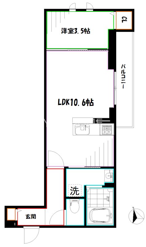 Asset-Court小金井本町　B棟  間取り