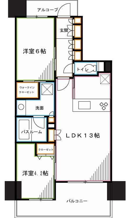 レジデンシャル東中野 間取り