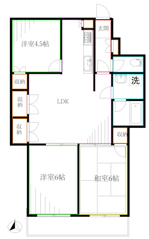 コーポラス宗峰 間取り