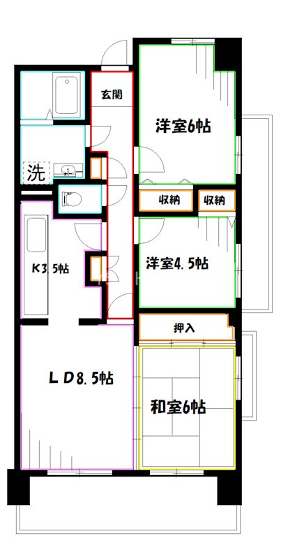 コーポレート小金井梶野通り　3号棟  間取り