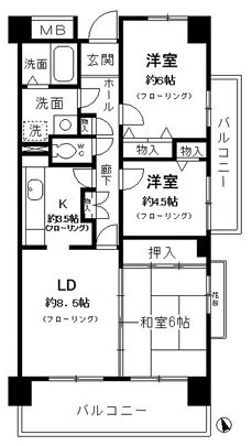 コーポレート小金井梶野通り 3号棟 間取り