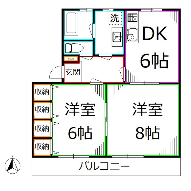第2スカイハイツ日吉 間取り