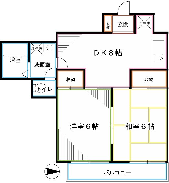 いづみマンション一ツ橋 間取り