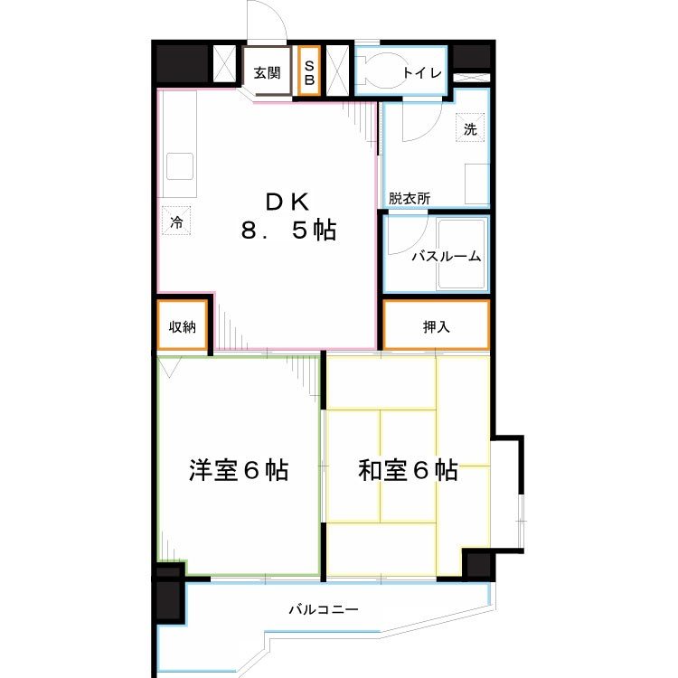 いづみマンション一ツ橋 間取り