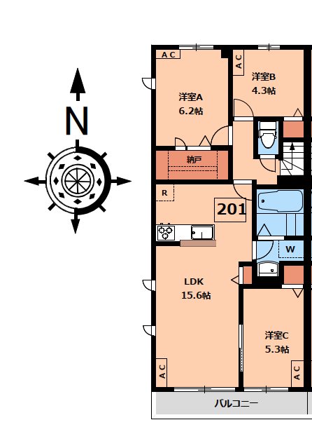 Clasia Jindaiji 間取り