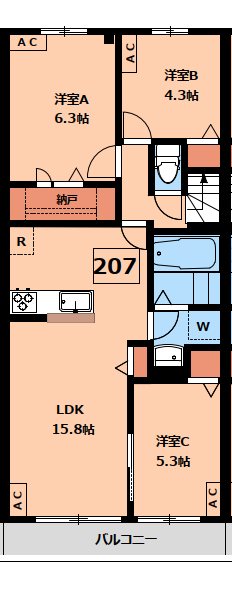 Clasia Jindaiji 間取り