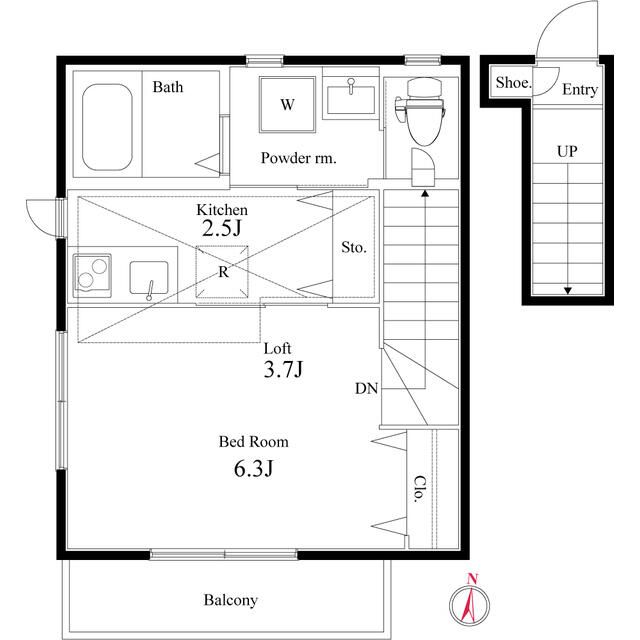 グラフィアス西国分寺Ⅲ 間取り