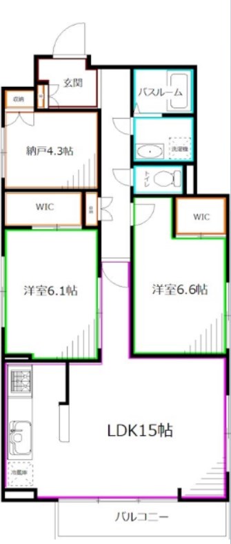 オルムコート阿佐ヶ谷Ⅱ 間取り