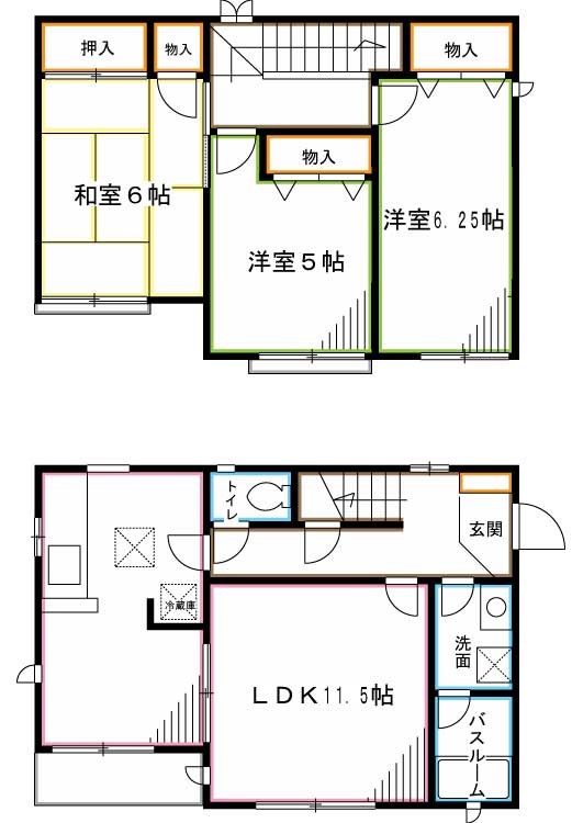 重原メゾネット  間取り