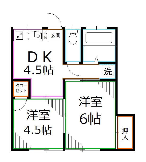 あすかアパートメント国分寺 間取り