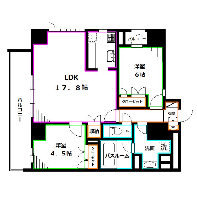 H-スクエア吉祥寺南町 間取り