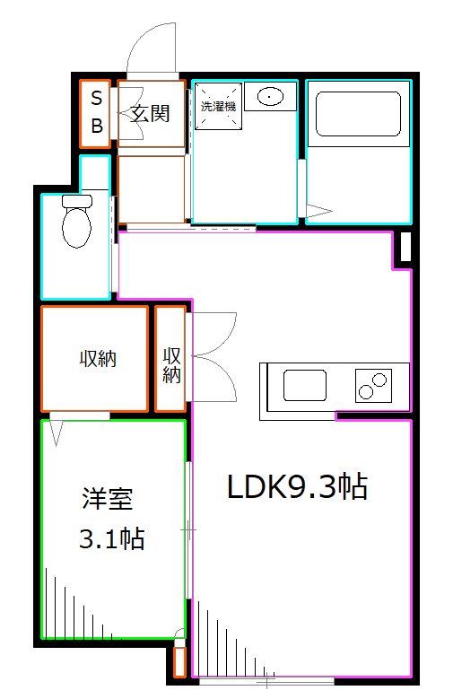ドミール中野 間取り