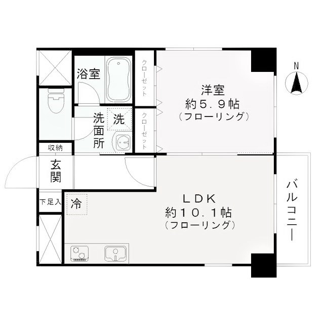 クレール鳩の湯 間取り