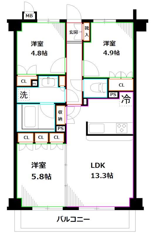 エルデンシア南大泉 間取り