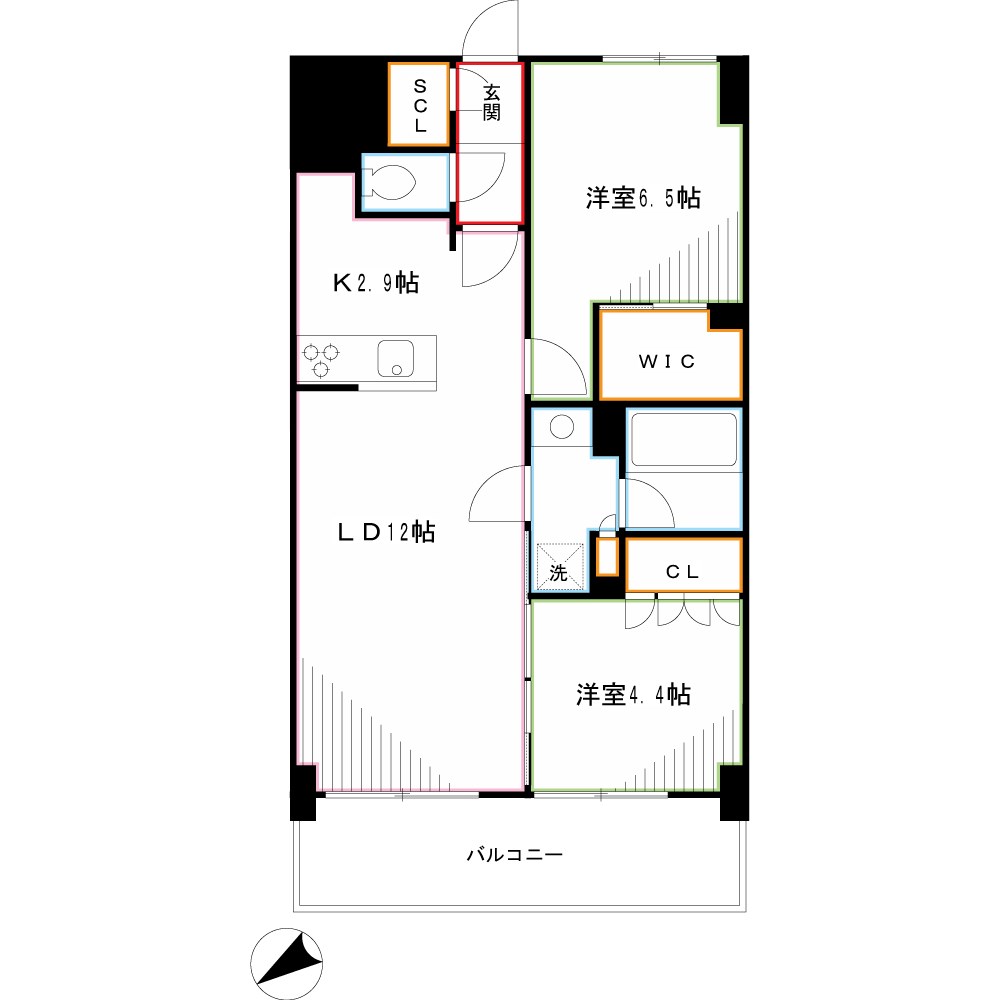 オークステージ武蔵野     間取り