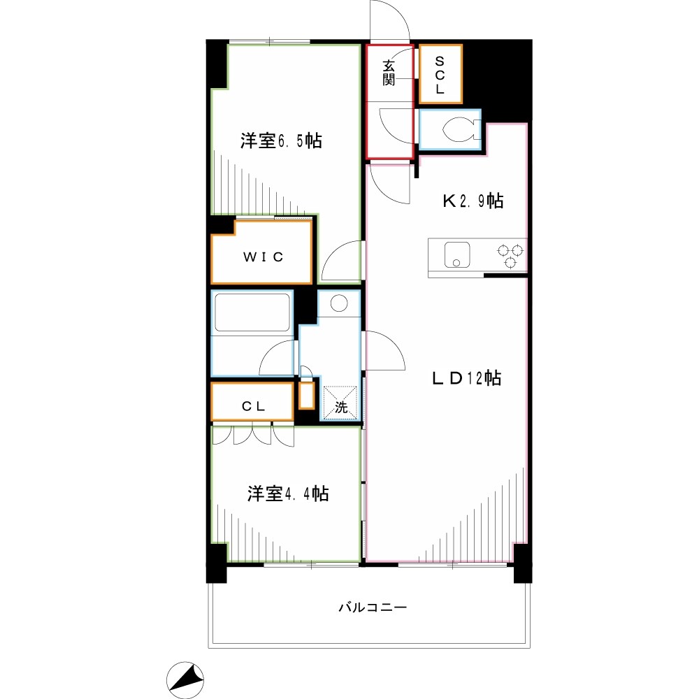 オークステージ武蔵野     間取り