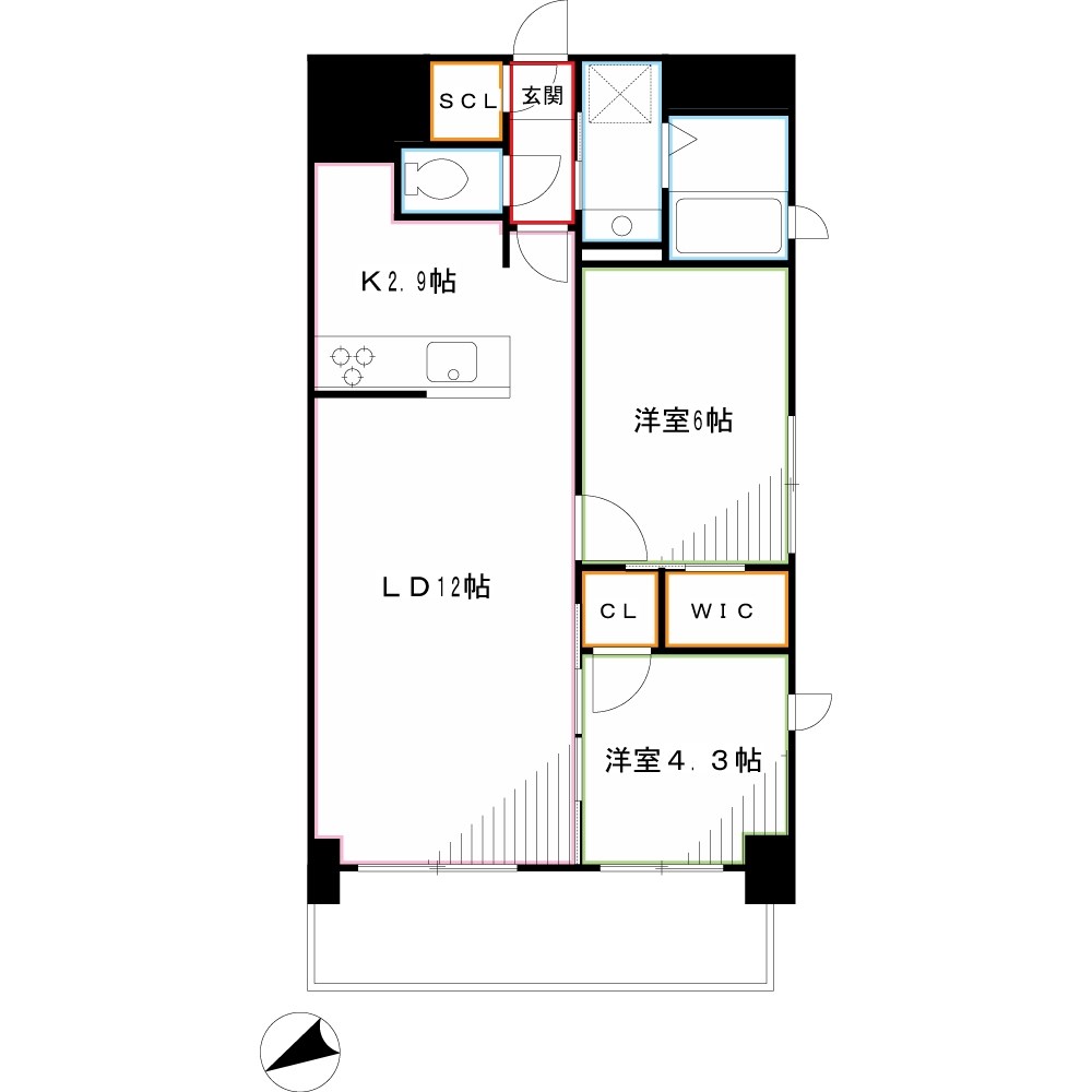 オークステージ武蔵野     間取り