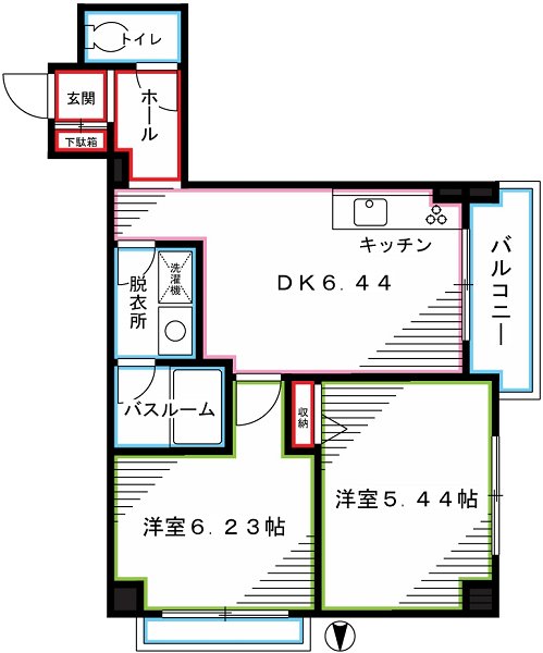グランシャリオ国立 間取り