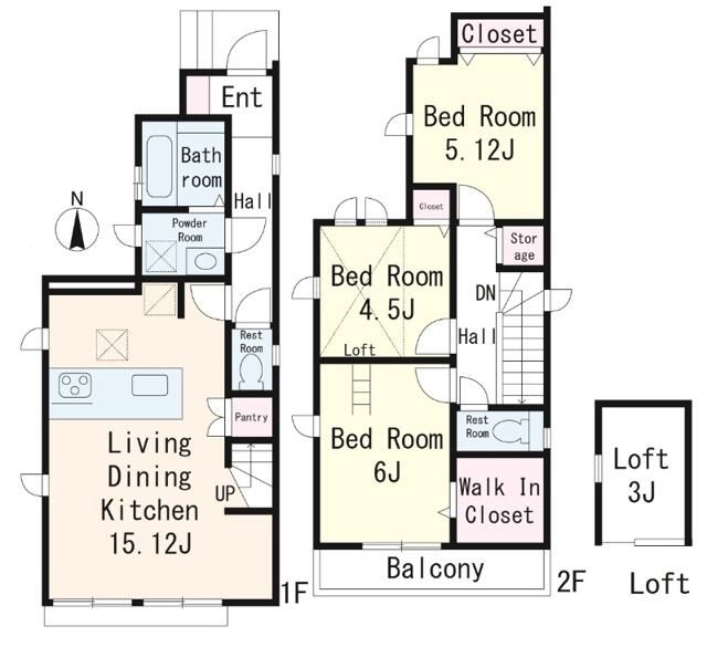 国立市西２丁目戸建  間取り