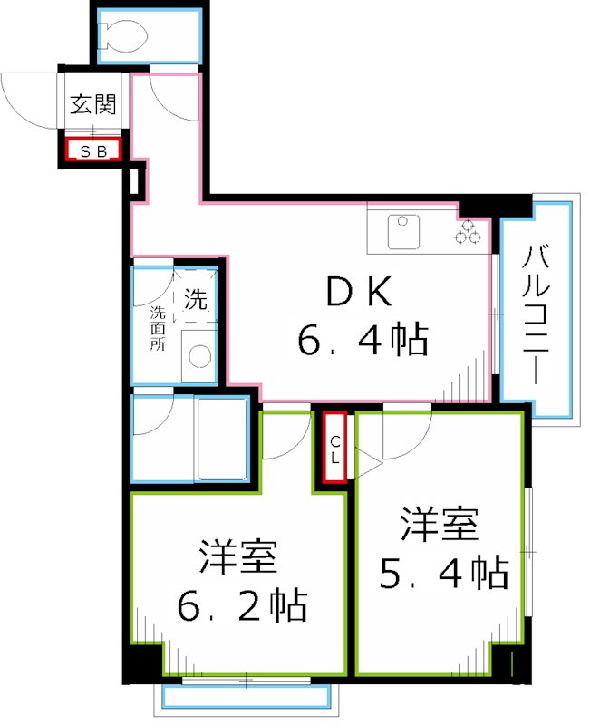 グランシャリオ国立 間取り