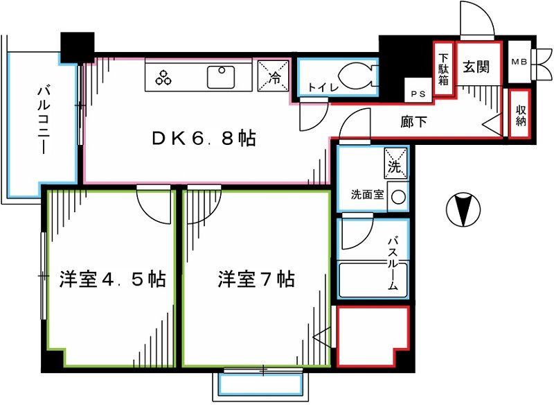 グランシャリオ国立 間取り