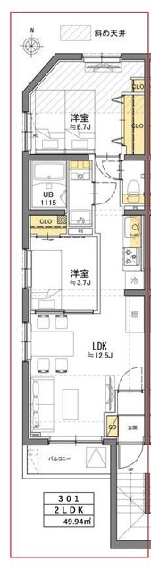 TASUKI RICHESSE SHIN-NAKANO（タスキ　リシェス） 間取り