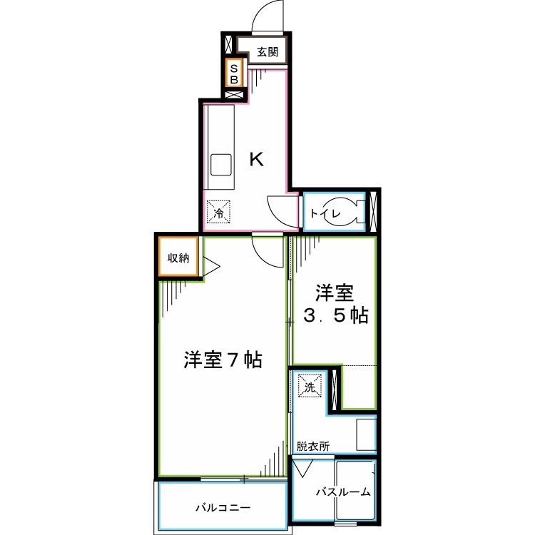 クレール　小川 間取り