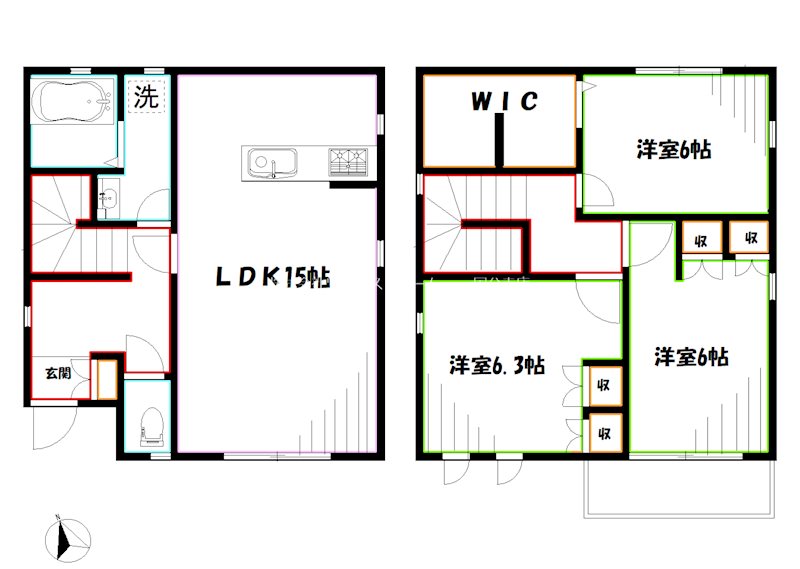 緑町1丁目貸家 間取り