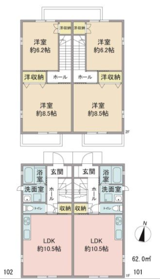 メゾン カンパニュール Ａ棟〔テラス〕 間取り