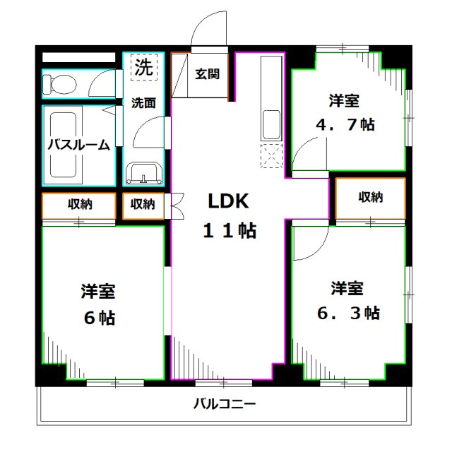 アーバンハイツ八幡 間取り