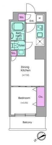 クレヴィアリグゼ中野新井薬師 間取り