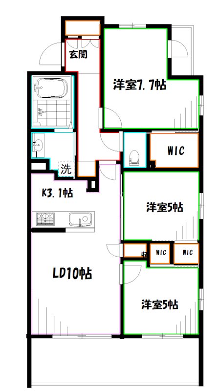 KDXレジデンス武蔵境Ⅰ 間取り
