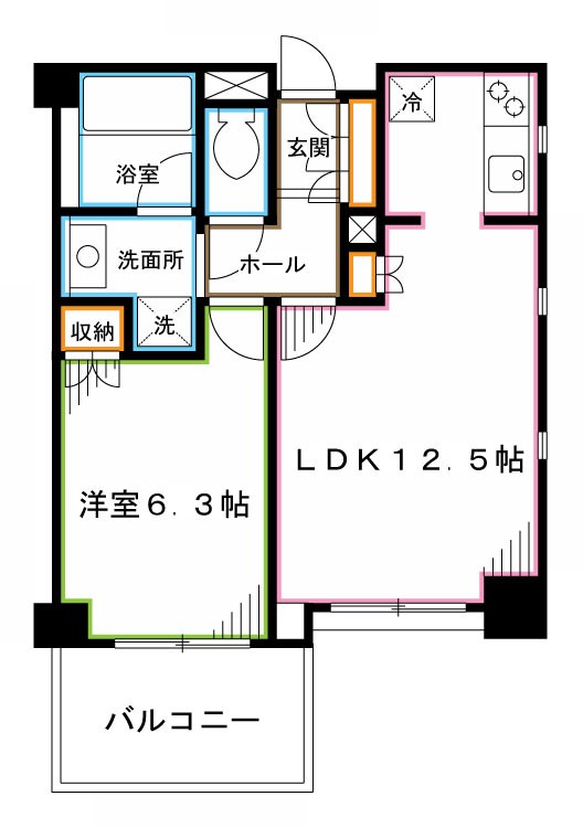 日神デュオステージ新宿中落合  間取り