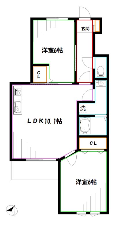 パークヒル五丁山 間取り