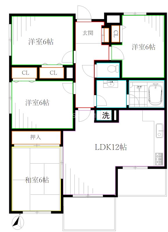 パークサイド野川公園 間取り