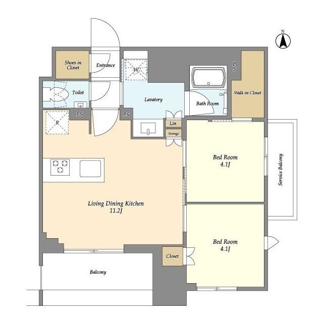 ドゥーエ府中Ⅰ 間取り